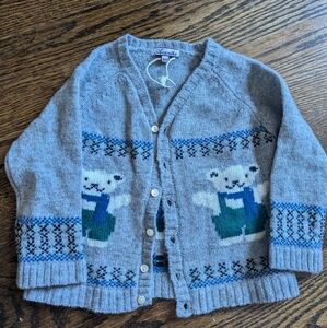 Acanthe 100% wool 18M cardigan. NEW